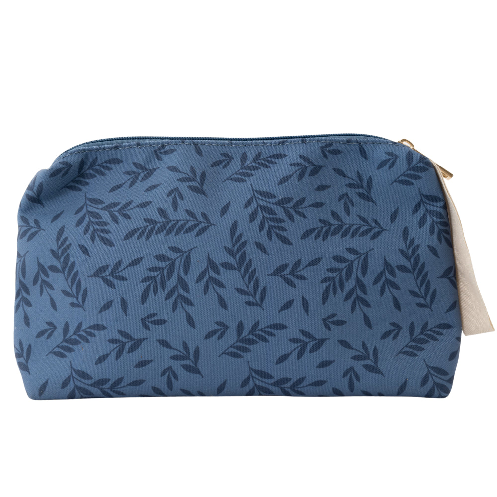 Mist Collective Large Make Up Bag - Blue Leaf